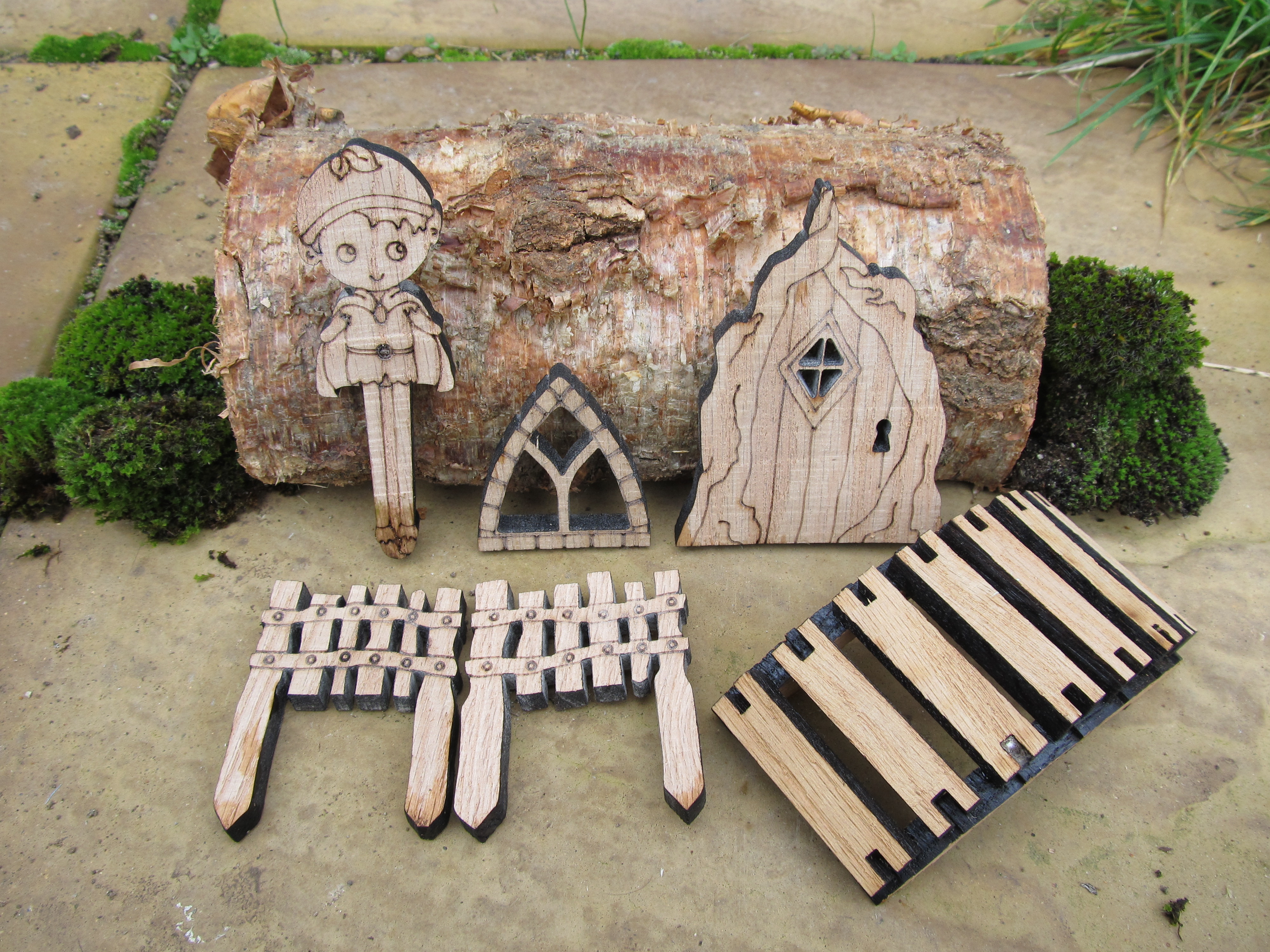 Fairy Garden Kit with Gnarly Root Door and Elf